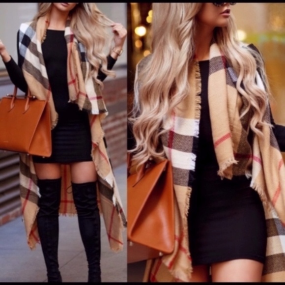 CARRIE MUST HAVE plaid  Vest - TAN - Picture 2 of 4